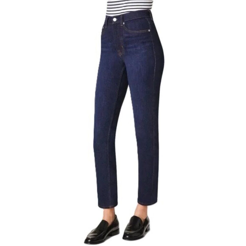 NWT SPANX Sculpt Jeans NWT Size 2 (UK 6) High Rise Slim Straight